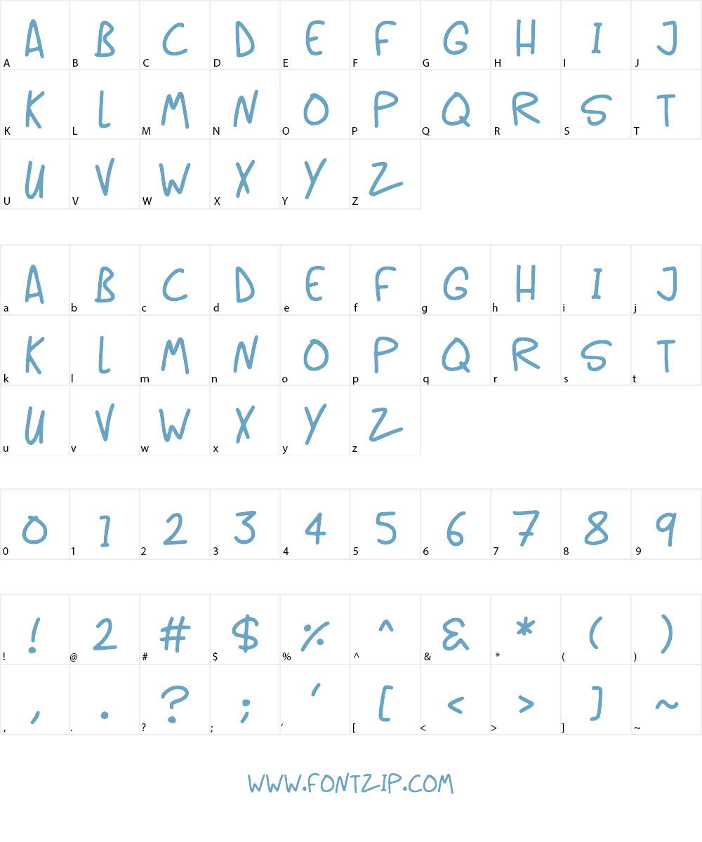 Casual Caps Font Character